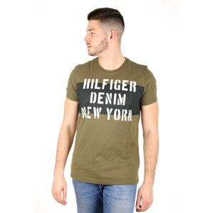 Tommy Hilfiger pánské zelené tričko - L (377)